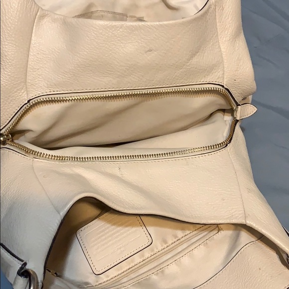 Sold another site —Coach Cream Leather Handbag - Picture 15 of 16